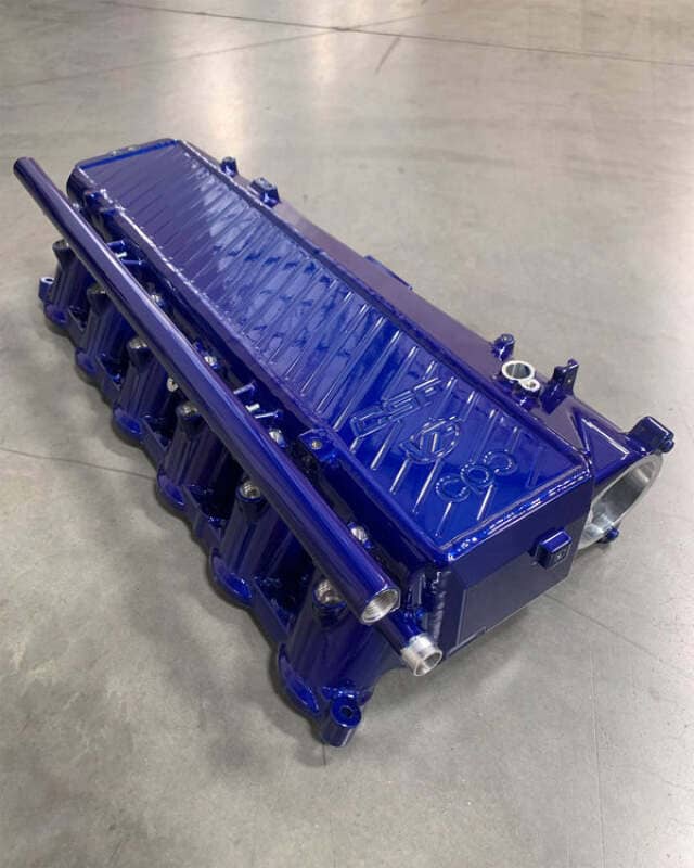 Kies-Motorsports CSF CSF BMW Gen 1 B58 Charge-Air-Cooler Manifold - LP Blue Main image