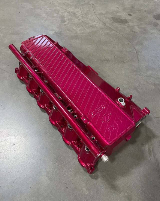 Kies-Motorsports CSF CSF BMW Gen 1 B58 Charge-Air-Cooler Manifold - Rasberry Sparkle