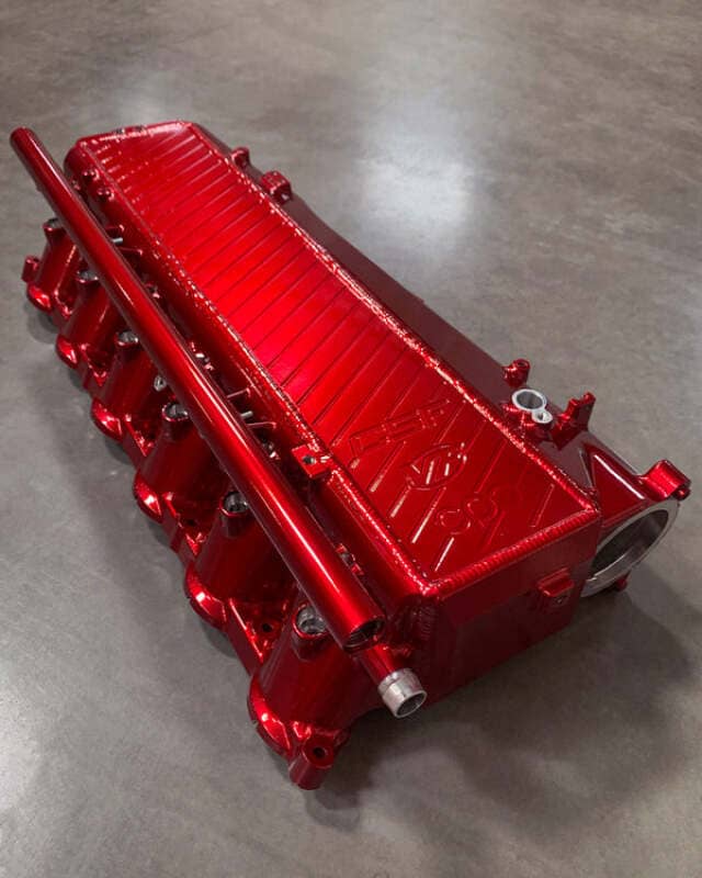 Kies-Motorsports CSF CSF Toyota A90/A91 Supra/ BMW G-Series B58 Charge-Air Cooler Manifold - Candy Apple Red Main image