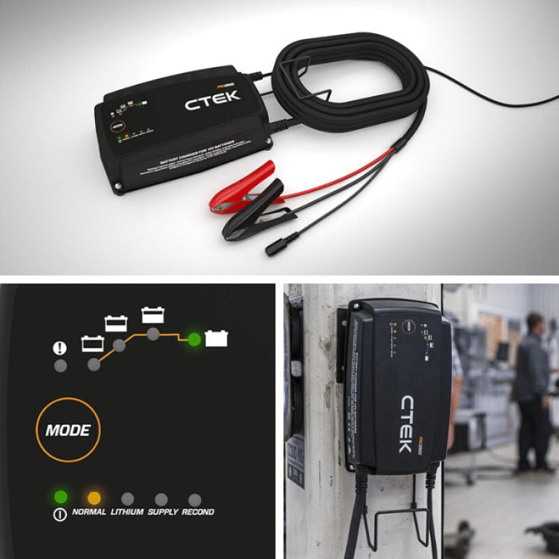 Kies-Motorsports CTEK CTEK PRO25SE Battery Charger - 50-60 Hz - 12V - 19.6ft Extended Charging Cable Main image