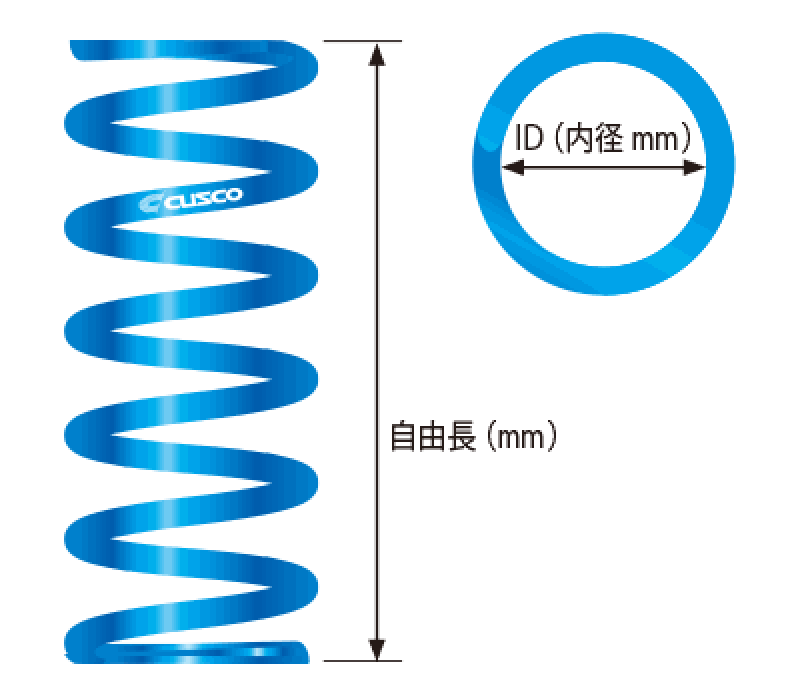 Kies-Motorsports Cusco Cusco Coil Spring ID 65m - L 180mm- Blue Main image