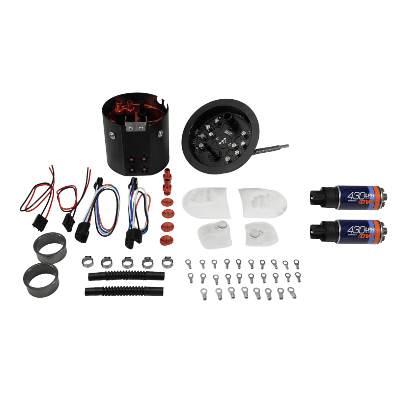 Kies-Motorsports DeatschWerks DeatschWerks 06-13 BMW E9X/E8X X2 Dual Pump Module w/ Dual DW430 Fuel Pumps Main image