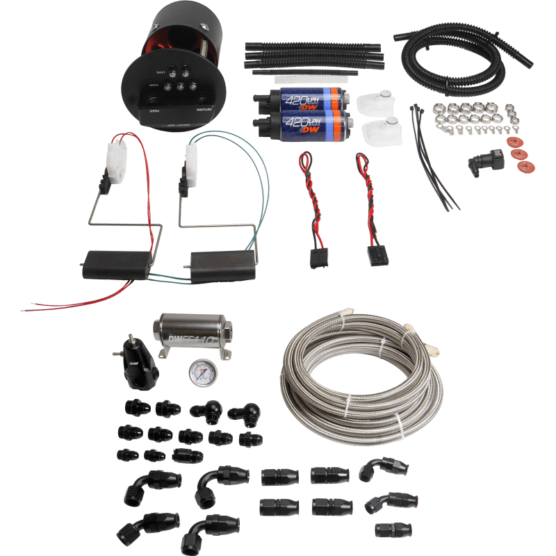 Kies-Motorsports DeatschWerks DeatschWerks 92-06 BMW 3-Series E36/E46 X2 Module with DW420 Pumps and PTFE Plumbing Kit