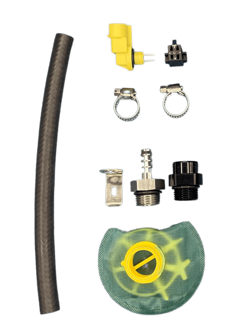 DeatschWerks DW650iL Series 650LPH In-Line External Fuel Pump Universal Install Kit Secondary image