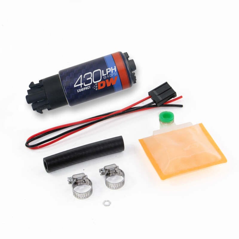 Kies-Motorsports DeatschWerks DeatschWerks Universal DW430C 430lph Compact Fuel Pump with Clips and Install Kit Main image