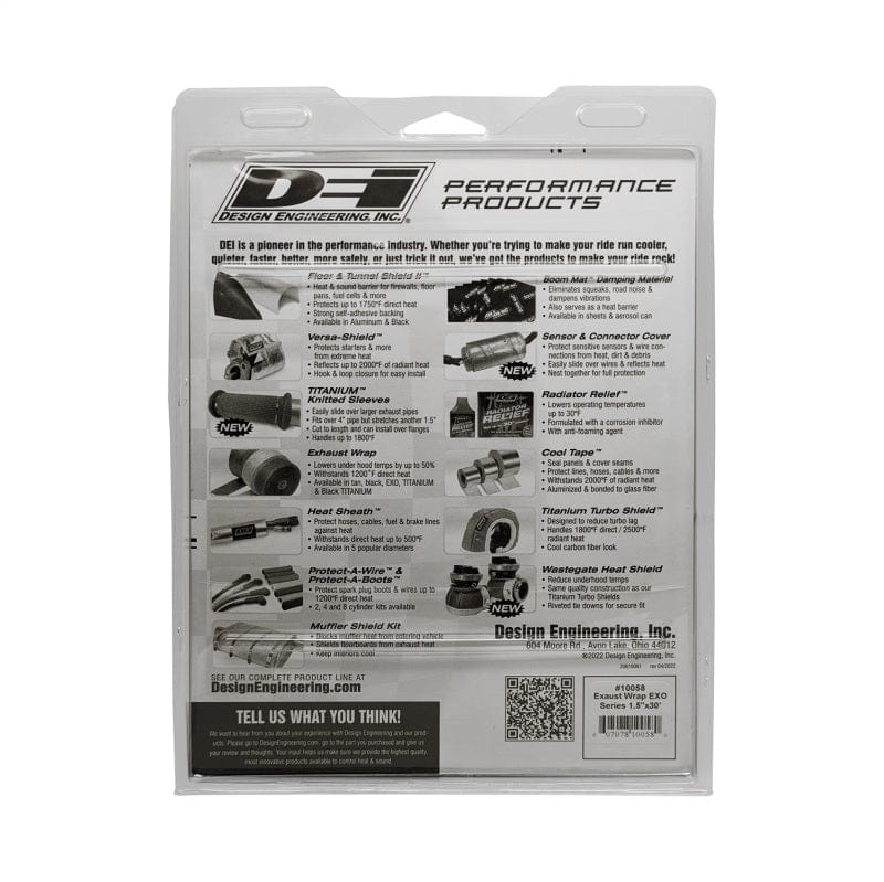 Kies-Motorsports DEI DEI Exhaust Wrap 1.5in x 30ft - EXO - Black