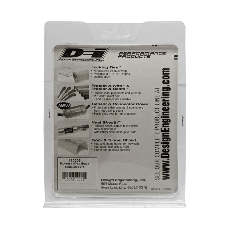 Kies-Motorsports DEI DEI Exhaust Wrap 2in x 15ft - Titanium - Black