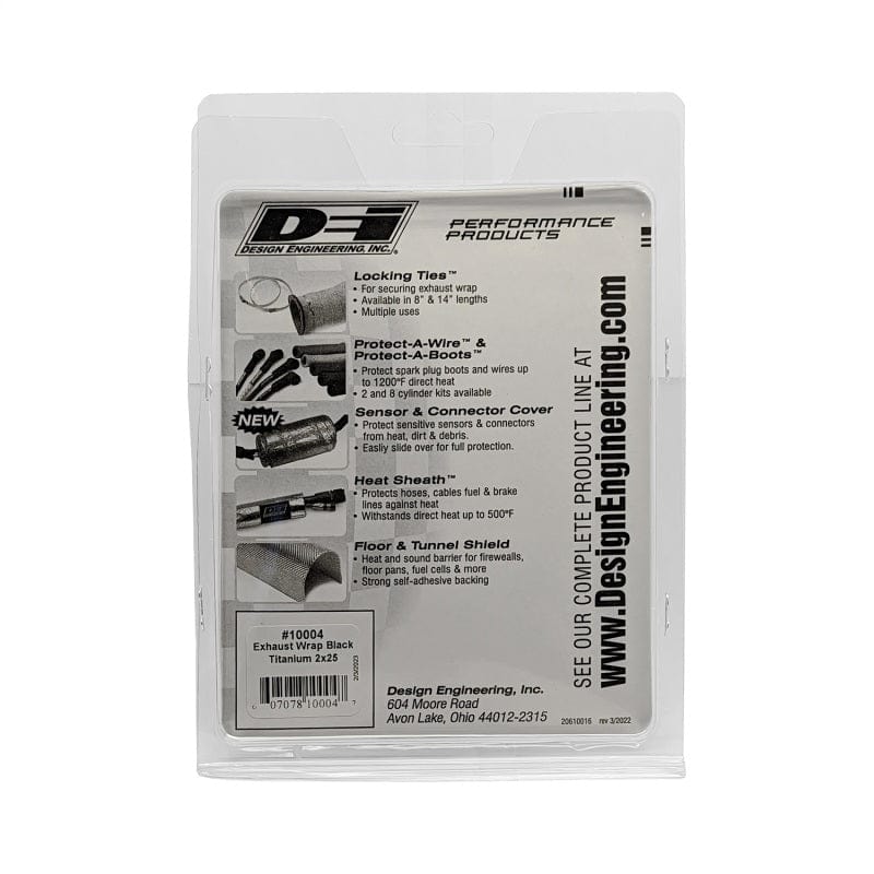 Kies-Motorsports DEI DEI Exhaust Wrap 2in x 25ft - Titanium - Black
