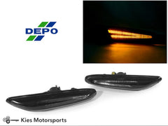 Kies-Motorsports DEPO (DISCONTINUED) 2006-2012 BMW 3 Series E9X / 2008-2012 BMW 1 Series E82/E88 DEPO LED Fender Side Markers Smoked / Amber