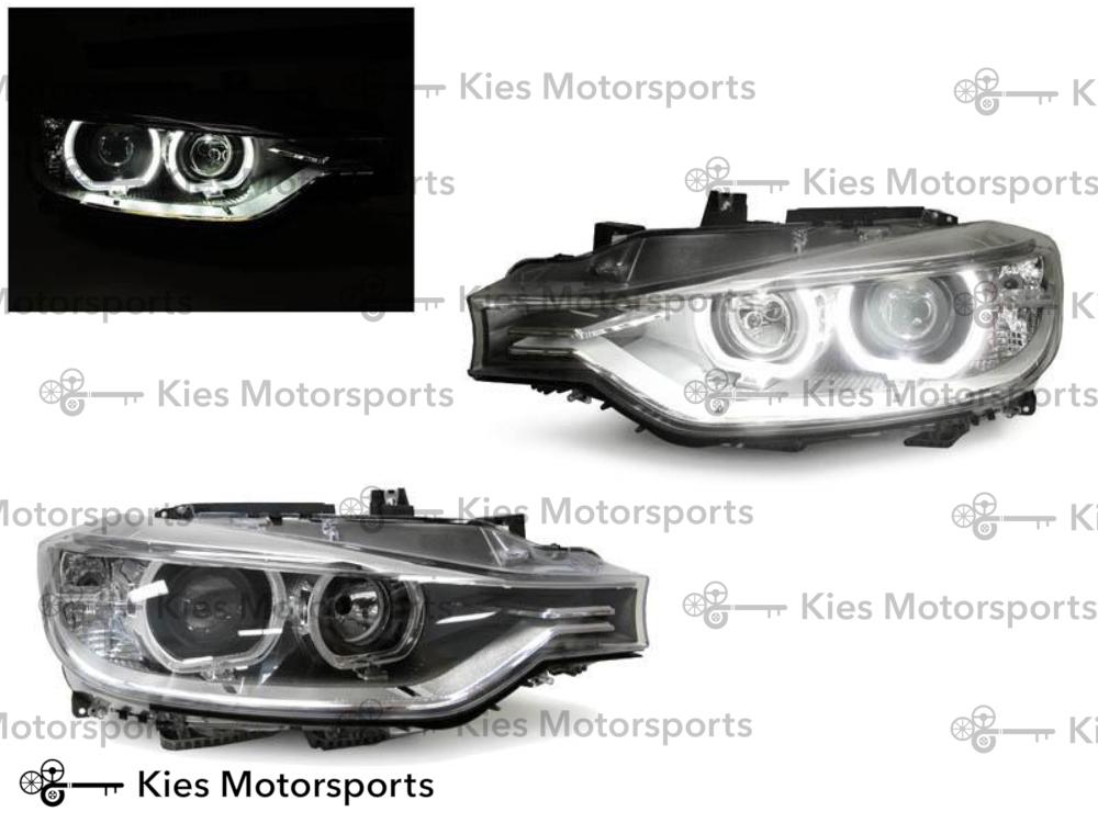 Kies-Motorsports DEPO (DISCONTINUED) DEPO 2012-2015 F30/F31 BMW 3 Series LED Angel Eyes Halo Rings Black Projector Style Headlights