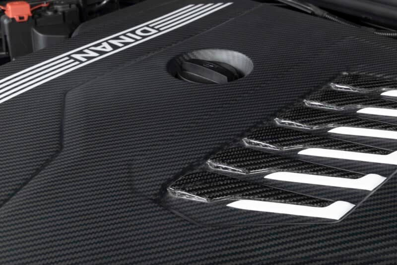Kies-Motorsports Dinan Dinan 19-26 BMW B58D (G01/G02/G20/G22/G23/G26/G42) Matte Carbon Fiber Engine Cover w/Gloss Accents