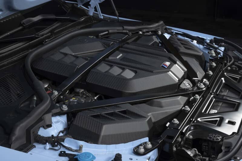 Kies-Motorsports Dinan Dinan 21-27 BMW M2/M3/M4 (G80/G82/G87) Matte Carbon Fiber Engine Cover w/Gloss Accents