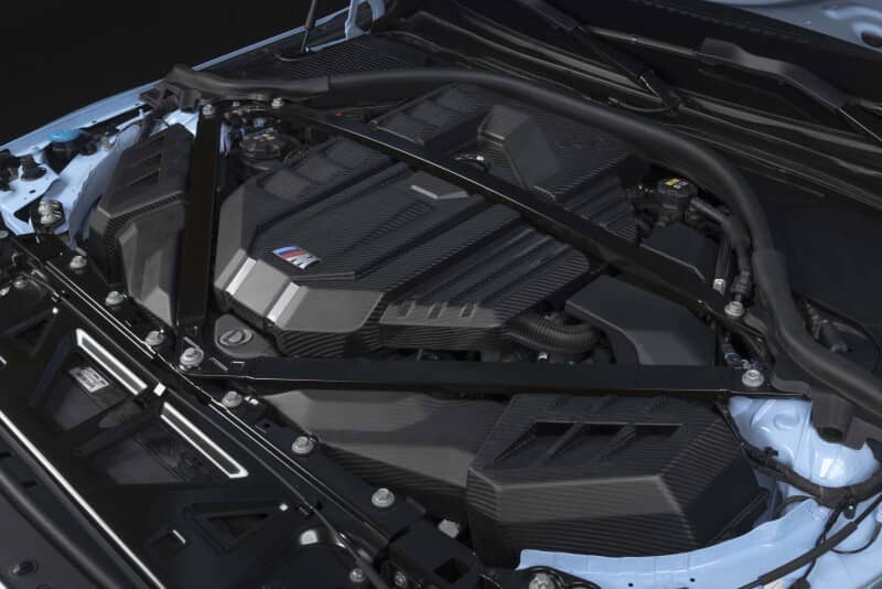 Kies-Motorsports Dinan Dinan 21-27 BMW M2/M3/M4 (G80/G82/G87) Matte Carbon Fiber Engine Cover w/Gloss Accents