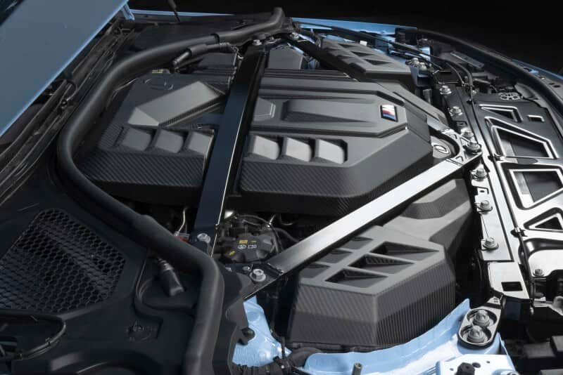 Kies-Motorsports Dinan Dinan 21-27 BMW M2/M3/M4 (G80/G82/G87) Matte Carbon Fiber Engine Cover w/Gloss Accents