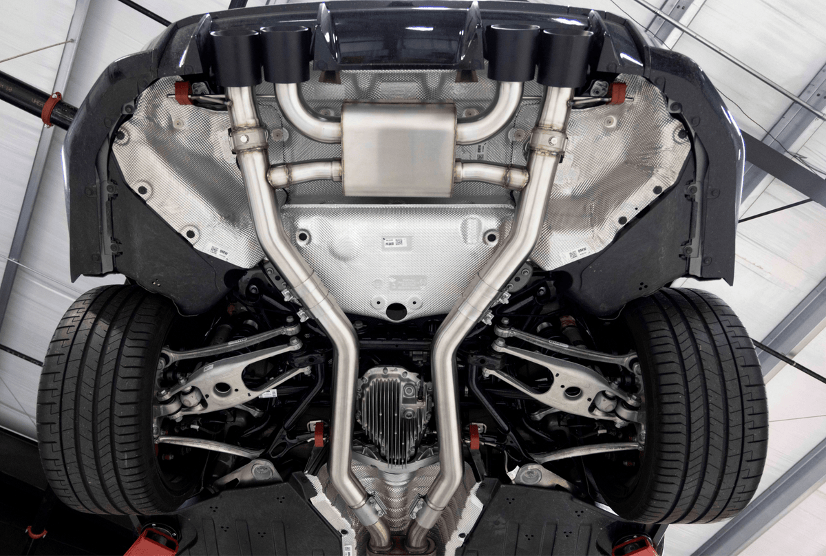 Kies-Motorsports Dinan Dinan Valved Axle-Back Exhaust - 2021-2025 BMW M3/M4 Black Ceramic Coated