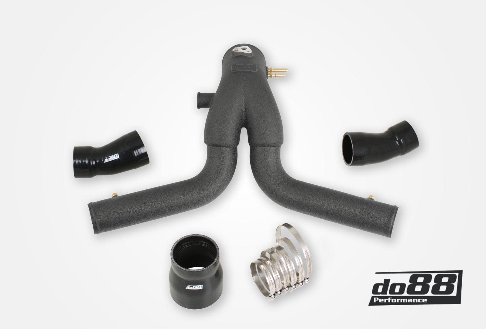 Kies-Motorsports Do88 Do88 Porsche 911 Turbo (991.1) 2013-15 Y-Pipe, Black for OEM IC Main image