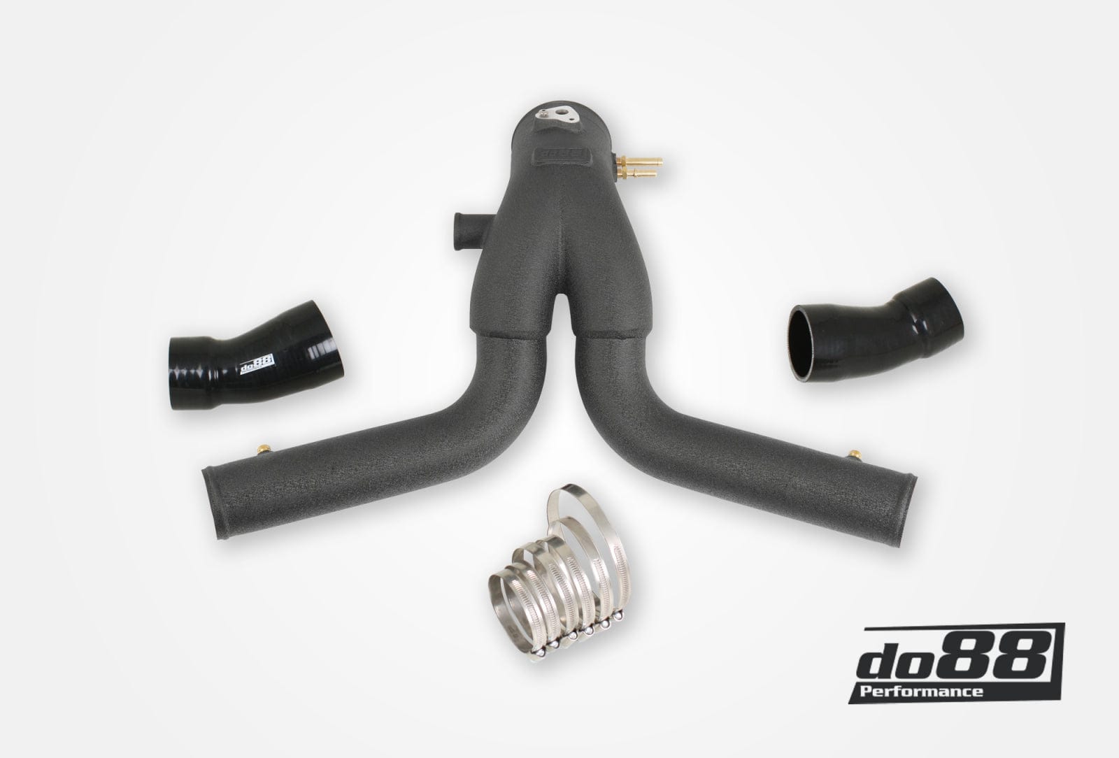Kies-Motorsports Do88 Do88 Porsche 911 Turbo (991.2) 2015- Y-Pipe, Black for OEM IC Main image