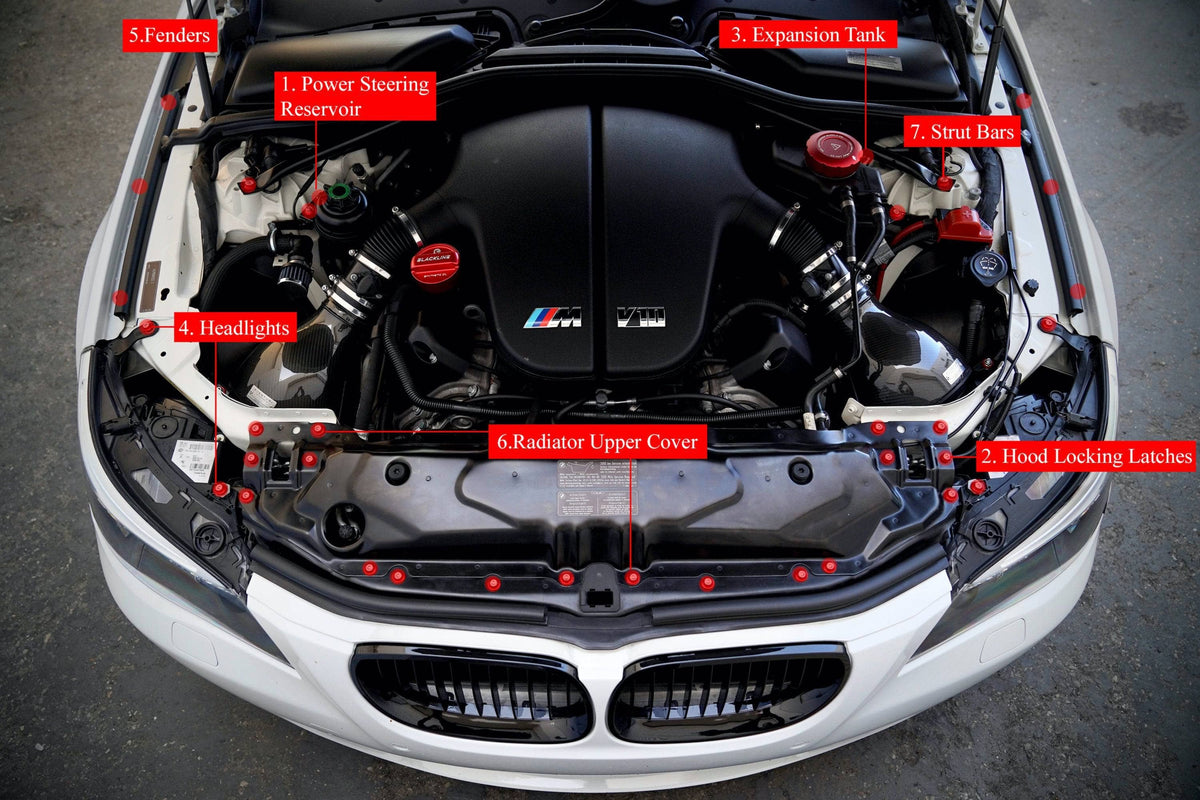 Kies-Motorsports Downstar inc. BMW E60 2003-2010 Dress Up Hardware Kit (5 Series)