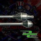 Kies-Motorsports East Coast Driveline 2020-2025 BMW M3 /M4 xDrive AWD G80 G81 G82 G83 HD 1 Piece Carbon Fiber or Aluminum Driveshaft with HD DSS CV Axle Kit. BMW OEM 26-10-7-908-448, 26107908448, 26-10-9-501-826, 26109501826