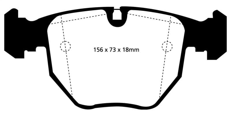 Kies-Motorsports EBC EBC 00-04 BMW M5 5.0 (E39) Redstuff Front Brake Pads Main image
