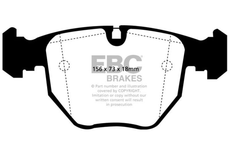 Kies-Motorsports EBC EBC 00-04 BMW M5 5.0 (E39) Redstuff Front Brake Pads