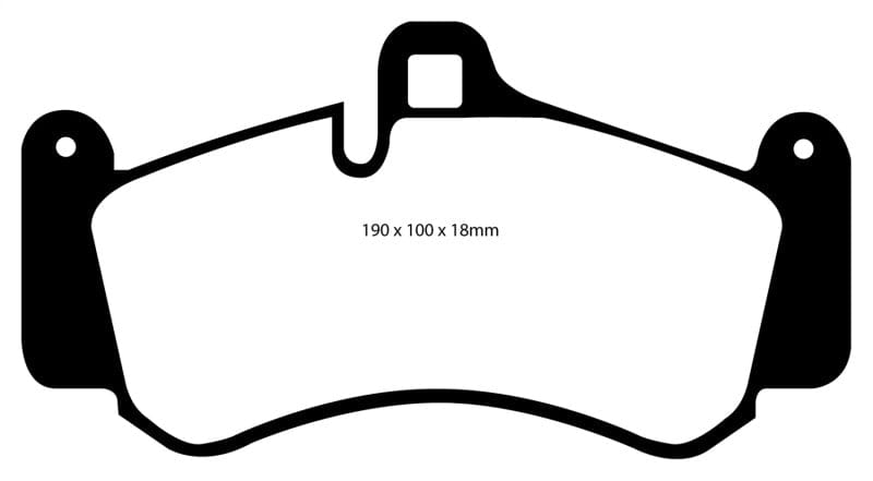 Kies-Motorsports EBC EBC 01-03 Porsche 911 (996) (Cast Iron Rotor only) 3.6 Twin Turbo GT2 Redstuff Front Brake Pads Main image