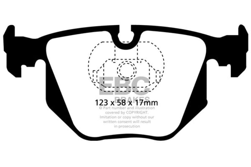 Kies-Motorsports EBC EBC 01-07 BMW M3 3.2 (E46) Redstuff Rear Brake Pads Main image