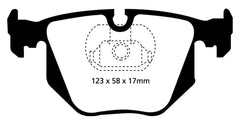 Kies-Motorsports EBC EBC 01-07 BMW M3 3.2 (E46) Yellowstuff Rear Brake Pads