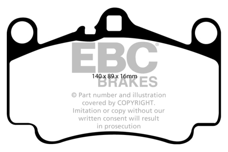 Kies-Motorsports EBC EBC 03-05 Porsche 911 (996) (Cast Iron Rotor only) 3.6 Carrera 4S Bluestuff Front Brake Pads Main image