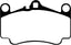 Kies-Motorsports EBC EBC 03-05 Porsche 911 (996) (Cast Iron Rotor only) 3.6 Carrera 4S Redstuff Front Brake Pads