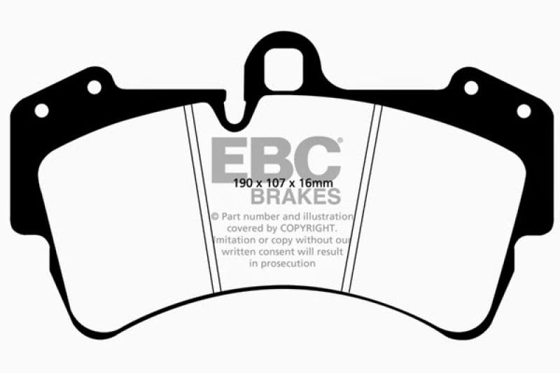 Kies-Motorsports EBC EBC 03-07 Porsche Cayenne 4.5 (350mm Rotors) Redstuff Front Brake Pads Main image