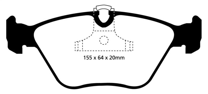Kies-Motorsports EBC EBC 04-06 BMW X3 2.5 (E83) Yellowstuff Front Brake Pads