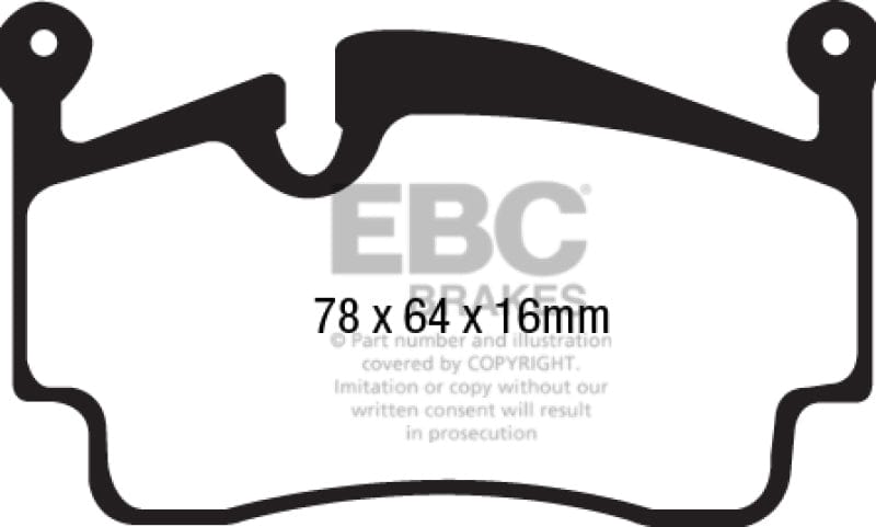 Kies-Motorsports EBC EBC 05-09 Porsche 911 (997) (Cast Iron Rotor only) 3.6 Carrera 2 Sport Bluestuff Rear Brake Pads