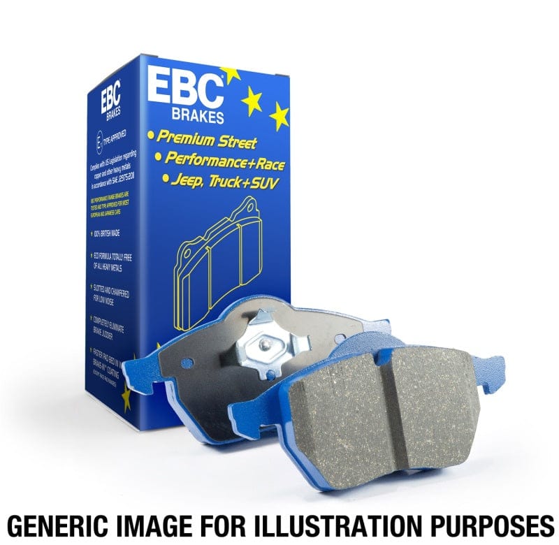 Kies-Motorsports EBC EBC 05-09 Porsche 911 (997) (Cast Iron Rotor only) 3.6 Carrera 2 Sport Bluestuff Rear Brake Pads