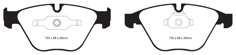 Kies-Motorsports EBC EBC 06-12 BMW 335i 3.0T (E90/E92/E93) Bluestuff Front Brake Pads