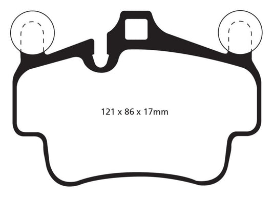 Kies-Motorsports EBC EBC 07-08 Porsche 911 (997) (Cast Iron Rotor only) 3.6 Carrera 2 Bluestuff Front Brake Pads