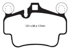 Kies-Motorsports EBC EBC 07-08 Porsche 911 (997) (Cast Iron Rotor only) 3.6 Carrera 2 Redstuff Front Brake Pads