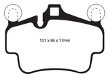 Kies-Motorsports EBC EBC 07-08 Porsche 911 (997) (Cast Iron Rotor only) 3.6 Carrera 2 Redstuff Front Brake Pads
