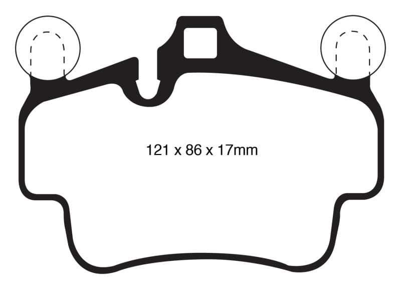 Kies-Motorsports EBC EBC 07-08 Porsche 911 (997) (Cast Iron Rotor only) 3.6 Carrera 2 Yellowstuff Front Brake Pads Main image