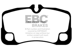Kies-Motorsports EBC EBC 07-09 Porsche 911 (997) (Cast Iron Rotor only) 3.6 GT3 Bluestuff Rear Brake Pads