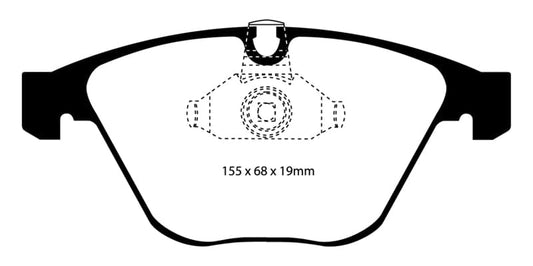 Kies-Motorsports EBC EBC 08-10 BMW M3 4.0 (E90) Bluestuff Front Brake Pads