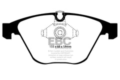Kies-Motorsports EBC EBC 08-10 BMW M3 4.0 (E90) Bluestuff Front Brake Pads