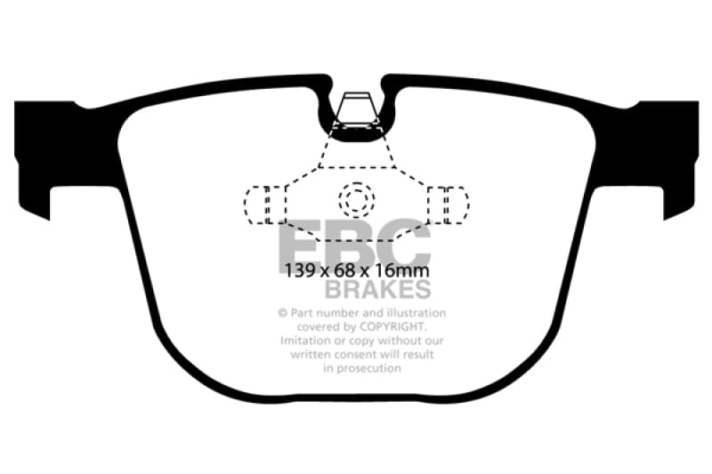 Kies-Motorsports EBC EBC 08-10 BMW M3 4.0 (E90) Redstuff Rear Brake Pads