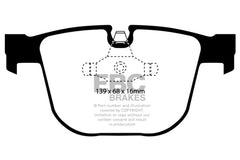 Kies-Motorsports EBC EBC 08-10 BMW M3 4.0 (E90) Ultimax2 Rear Brake Pads