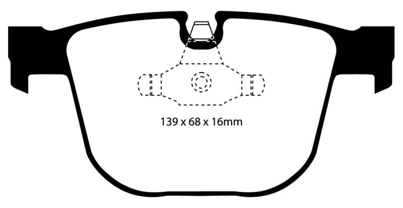 Kies-Motorsports EBC EBC 08-10 BMW M3 4.0 (E90) Yellowstuff Rear Brake Pads