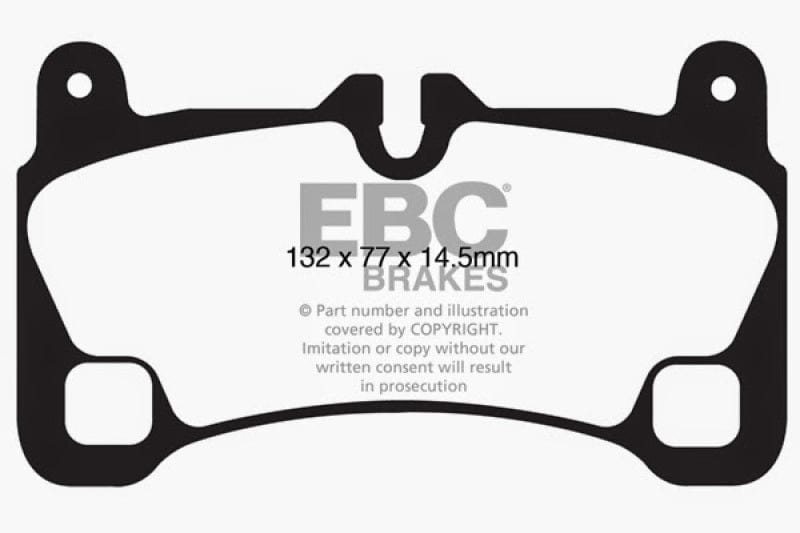 Kies-Motorsports EBC EBC 08 Porsche Cayenne 4.8 Turbo Yellowstuff Rear Brake Pads Main image