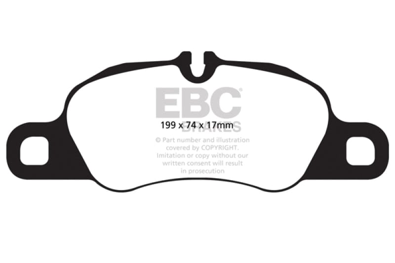 Kies-Motorsports EBC EBC 09-12 Porsche 911 (997) (Cast Iron Rotor only) 3.6 Carrera 2 Redstuff Front Brake Pads