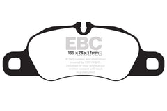 Kies-Motorsports EBC EBC 09-12 Porsche 911 (997) (Cast Iron Rotor only) 3.6 Carrera 2 Redstuff Front Brake Pads