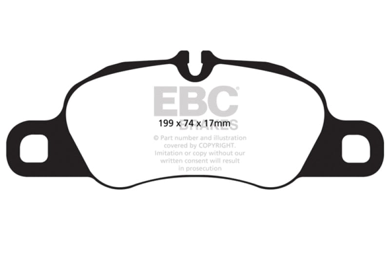 Kies-Motorsports EBC EBC 09-12 Porsche 911 (997) (Cast Iron Rotor only) 3.6 Carrera 2 Redstuff Front Brake Pads