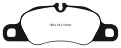 Kies-Motorsports EBC EBC 09-12 Porsche 911 (997) (Cast Iron Rotor only) 3.6 Carrera 2 Redstuff Front Brake Pads